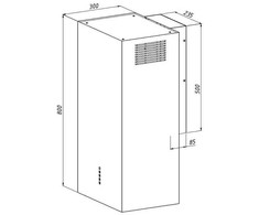 AKPO WK-4 BALMERA WL SLIM Juodas Matinis T450 M3 gaubtas