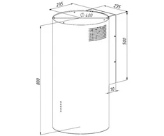 Ilgas dubuo AKPO WK-4 BALMERA WL SLIM baltas SEMI-MATTE T450 M3