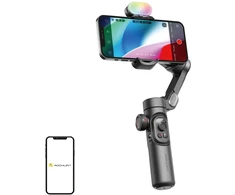 Gimbal Stabilizatorius - AOCHUAN XE 3-Ašių Stabilizavimas, 7-Spalvų RGB Apšvietimas, 8–10 Valandų Baterijos Gyvavimo Trukmė, Juoda