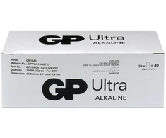 GP Battery AA Baterijos - GP Ultra Šarminės LR6, 40 vnt.