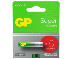 GP Battery GP Baterija Baterija - GP Super Alkaline LR03 5Bl 50% Daugiau Galios