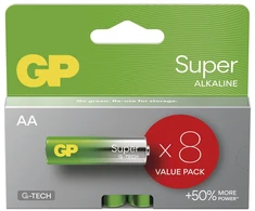 GP Battery GP Baterija Baterija - GP Super Alkaline LR6 8Vnt G-TECH Technologija
