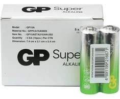 GP Battery GP Baterija Baterija - GP Super Alkaline LR6 10-Pakuotė Su Patobulinta Nuotėkio Apsauga Juoda