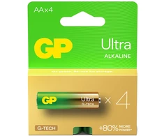 GP Battery Baterija - GP Ultra šarminės AA LR6 baterijos, 4 vnt.