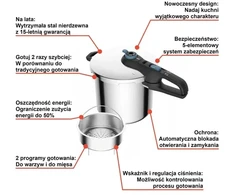 Greitpuotis - TEFAL SECURE TRENDY 8L Nerūdijančio Plieno su Garų Krepšeliu