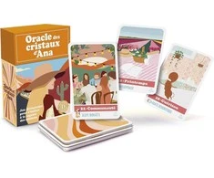 Grimaud Cartomancie Dvasinių Kortų Rinkinys - L’Oracle des Cristaux d’Ana Grimaud 80 Kortelių Pagaminta Prancūzijoje