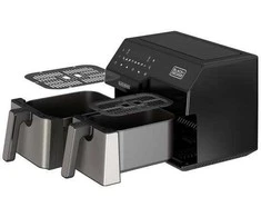 Gruzdintuvė Black &amp; Decker Juodas &amp; Decker BXAF9000E Double 9 L Stand-alone 2500 W Hot air fryer Juodas, Nerūdijantis plienas