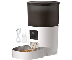 Gyvūnų Maistas - Rojeco 3L Automatinis Maistas Su Kamera, WiFi, 720p, Baltas