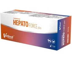 Gyvūnų papildas - Vetfood Hepato Force Plus 120vnt Be cukraus Be glitimo