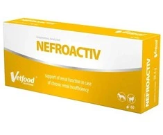 Gyvūnų papildas - Vetfood Nefro Activ 60vnt Inkstų palaikymas šunims ir katėms