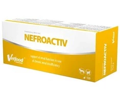 Gyvūnų papildas - VETFOOD Nefroactiv tabletės šunims ir katėms, 120 vnt.