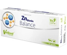 Gyvūnų papildas - Vetfood ZnBiotin Balance 60vnt Be sojos Be glitimo