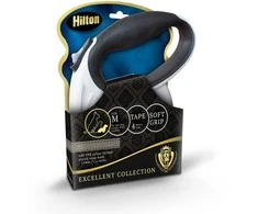 HILTON Smart dog M (20kg) - retractable pavadėlis - baltas-juodas - 4 m