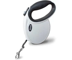 HILTON Smart dog M (20kg) - retractable pavadėlis - baltas-juodas - 4 m