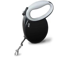 HILTON Smart dog XL (40kg) - retractable pavadėlis - juodas-pilkas - 7 m