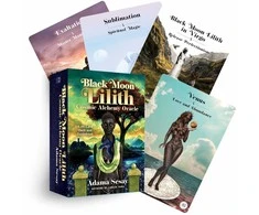 Hay House Juodas Moon Lilith Cosmic Alchemy Oracle Kortos