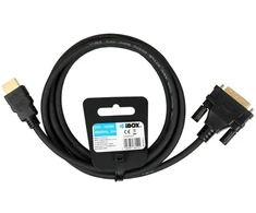 IBox ITVFHDDVI012 HDMI to DVI cable FullHD 1080p 2 m juodas