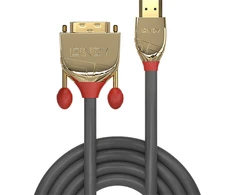 HDMI Laidas - LINDY Gold Line HDMI į DVI-D Laidas, 5 m, Pilkas