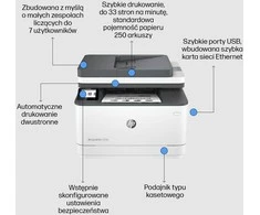 Hewlett Packard (HP) HP LaserJet Pro MFP 3102fdn AIO All-in-One Spausdintuvas - A4 Mono lazerinis, Spausdinti/Kopijuoti/Skenuoti/Faksas, Automatinis dokumentų tiektuvas, Auto-Duplex, LAN, 33ppm, 350-2500 puslapių per mėnesį M227fdn)