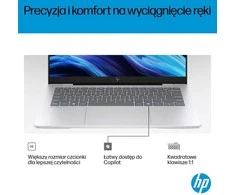 Hewlett Packard (HP) HP OmniBook 7 AI 14-fr0003nw Intel Core Ultra 5 225U Nešiojamas kompiuteris 35.6 cm (14") 2K Ekranas 16 GB LPDDR5 SDRAM 512 GB SSD Wi-Fi 6E (802.11ax) Windows 11 Pro AI PC Sidabrinis