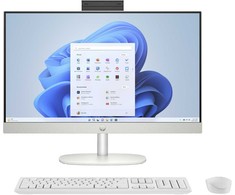 Hewlett Packard (HP) HP 24-cr0312nw AMD Ryzen™ 5 7520U 60,5 cm (23,8 colio) 1920 x 1080 pikselių „viskas viename“ asmeninis kompiuteris 16 GB LPDDR5-SDRAM 512 GB SSD „Windows 11 Home“ „Wi-Fi 6“ (802.11ax) Baltas