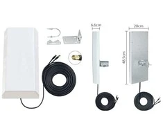 Hismart 5G / LTE / CBRS 2x2MIMO antena, 1.7-3.8GHz, 2x 18dBi