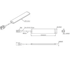 Hismart 5G NR antena, 617~960/1710~2690/3300~3800/4400~4900MHz, 2dBi, 11cm