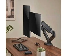Hismart Dviejų 17”-32” monitorių spyruoklinis laikiklis, juodas