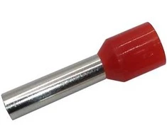 Hismart Presuojamas izoliuotas antgalis 10mm2/7AWG laidui, varis, raudonas, 100 vnt.