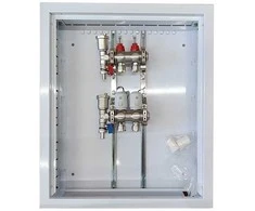 Hismart Šildymo Kolektorius - 2 Kilpos NC AC230V Terminiai Veikikliai Srauto Matuokliai 640x530x118mm
