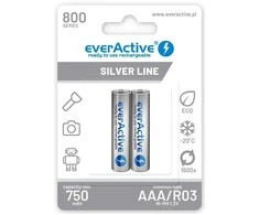 Baterija - everActive Ni-MH R03 AAA 800 mAh Sidabrinis Line 2 vnt