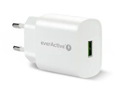Įkroviklis - everActive SC-250Q 18W Greitas Įkrovimas 3.0 USB Įkroviklis, Balta