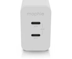 Zagg International Mophie Gan Charger - 45W sieninis įkroviklis (2x USB-C) (baltas) | Tiekimas