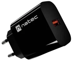 Natec Ribera 18W USB-A juoda