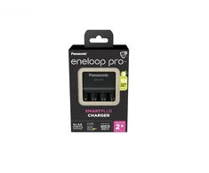 Įkroviklis - Panasonic ENELOOP Pro K-KJ55HCD40E, 4xAA, apie 2 valandų įkrovimo laikas, Juodas