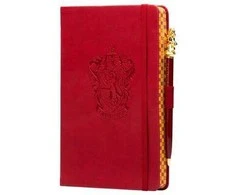 Insight Editions Užrašų Knygelė - Harry Potter Gryffindor Classic Vegan Leather 184 Liniuotų Puslapių su Rašikliu