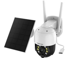 IP Kameros - FOSCAM B4 4MP 2560x1440 Naktinis Matymas 10m Baterija/Saulės/USB Balta