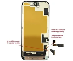 iPhone Ekrano Modulis - HX iPhone 15 6,12" LTPO Minkštas OLED 60 Hz Ekrano Modulis