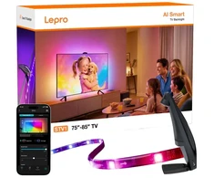 Išmanioji LED Juosta - LEPRO STV1 „Wi‑Fi“ LED Televizoriaus Foninio Apšvietimo Juosta, 5 m