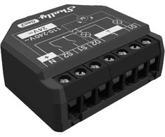 Išmaniųjų Namų Valdiklis - Shelly 2PM Gen3, 4 Vnt. Rinkinys, Wi‑Fi / Bluetooth, Juodas