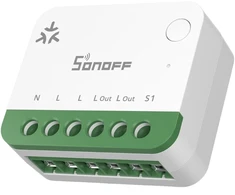 Išmanusis Jungiklis - SONOFF MINI-1GSP Wi‑Fi Matter Balta/Žalia