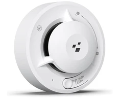 Išmanusis namų prietaisas - HiSmart TUYA fotoelektrinis dūmų detektorius Wi-Fi, veikiantis su baterijomis, baltas