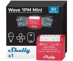 Shelly Wave 1PM Mini LR išmanioji Z-Wave relė