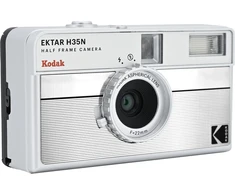 Juostinis Fotoaparatas - Kodak Ektar H35N Striped Sidabrinis