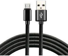 Kabelis - everActive USB Į Micro USB CBB-1.2MB 2.4A 480 Mbps 1.2m Juodas