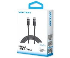 USB-C į C 2.0 Vention 3.1 5A 240W 1m BK kabelis