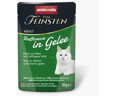 Animoda ANIMONDA Vom Feinsten Raffinesse suaugusiems želė, turtinga vištiena su žvėriena - Šlapias kačių maistas - 85 g