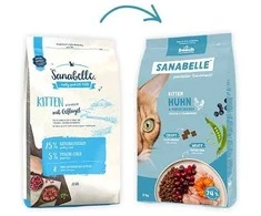 Kačių Maistas - BOSCH Sanabelle Life Kitten Vištiena ir Spanguolės 8kg 34% Baltymų