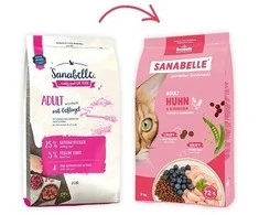 Kačių Maistas - BOSCH Sanabelle Life Suaugusiųjų Vištiena ir Mėlynės 8kg