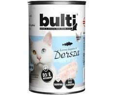 Kačių Maistas - BULTI Riebus su Menkių Šlapiu Kačių Maistu 400g Be Gliuteno, Be Sojos